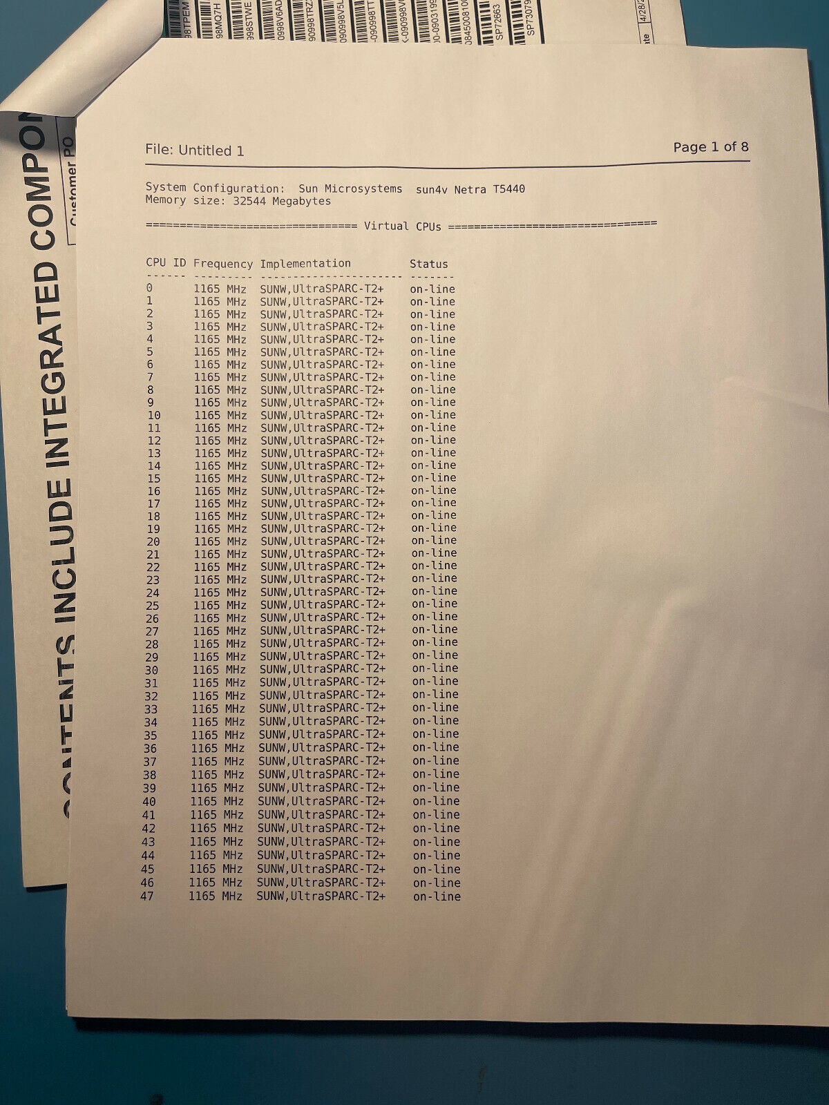 NEW Sun Netra T5440 2x 8 Core 128 Thread UltraSPARC T2 Plus 32GB RAM 12x 146GB NT544-28120-B2JCDA. - Image 9