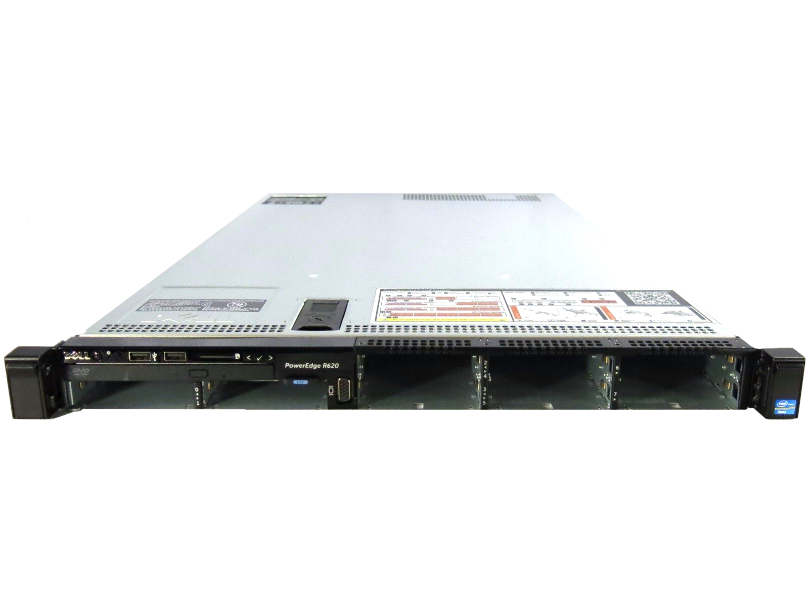 Dell R620 10 bay 2x E5-2670V2 64GB 5x 512GB SSD SATA RPS 2x 750W iDrac Ent SFF.